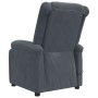 Sillón de masaje eléctrico terciopelo gris oscuro