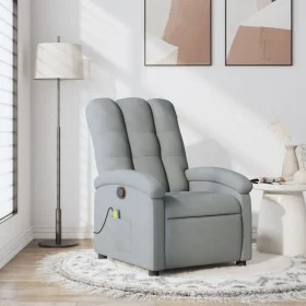 Sillón reclinable de masaje de tela gris claro de , Sillones - Ref: Foro24-371739, Precio: 249,60 €, Descuento: %