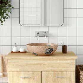 Rundes Aufsatzwaschbecken aus brauner und blauer Keramik, Φ41x14 cm von , Sinkt - Ref: Foro24-155057, Preis: 77,48 €, Rabatt: %
