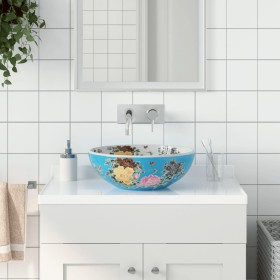 Lavabo sobre encimera redondo cerámica multicolor Φ41x14 cm de , Lavabos - Ref: Foro24-155055, Precio: 130,46 €, Descuento: %
