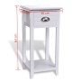 Weißer Nachttisch mit 1 Schublade von vidaXL, Nachttische - Ref: Foro24-242040, Preis: 55,38 €, Rabatt: %