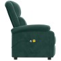 Sillón de masaje eléctrico terciopelo verde oscuro