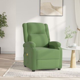 Sillón de masaje eléctrico terciopelo verde claro