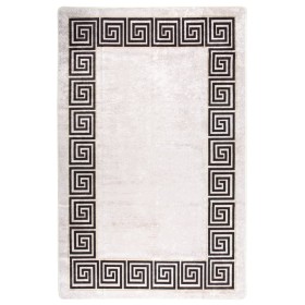 Alfombra lavable antideslizante beige claro 160x230 cm