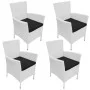 5-piece garden dining set in white cream synthetic rattan by vidaXL, Garden sets - Ref: Foro24-42502, Price: 408,52 €, Discou...