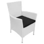 5-teiliges Garten-Esszimmerset aus synthetischem Rattan cremeweiß von vidaXL, Gartensets - Ref: Foro24-42502, Preis: 408,52 €...
