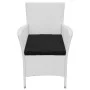 5-teiliges Garten-Esszimmerset aus synthetischem Rattan cremeweiß von vidaXL, Gartensets - Ref: Foro24-42502, Preis: 408,52 €...