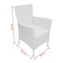 5-teiliges Garten-Esszimmerset aus synthetischem Rattan cremeweiß von vidaXL, Gartensets - Ref: Foro24-42502, Preis: 408,52 €...