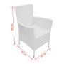 Set de comedor de jardín 5 piezas ratán sintético blanco crema de vidaXL, Conjuntos de jardín - Ref: Foro24-42502, Precio: 41...
