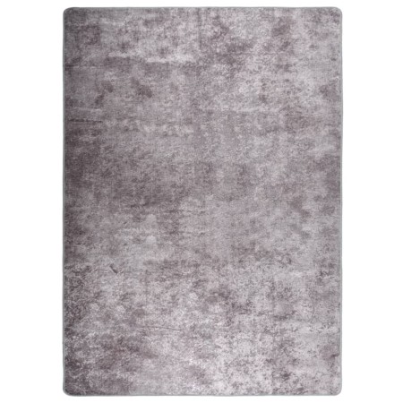 Grauer rutschfester waschbarer Teppich 120x180 cm von , Teppiche - Ref: Foro24-337960, Preis: 45,13 €, Rabatt: %