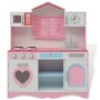 Cocinita de juguete de madera rosa y blanca 82x30x100 cm de vidaXL, Juguetes de cocina y comida - Ref: Foro24-80179, Precio: ...