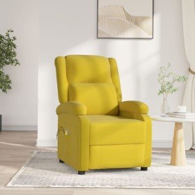 Sillón de masaje eléctrico terciopelo amarillo