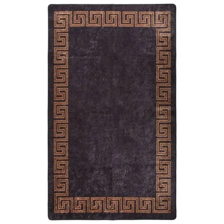 Waschbarer, rutschfester Teppich schwarz und gold 120x180 cm von , Teppiche - Ref: Foro24-337930, Preis: 43,52 €, Rabatt: %
