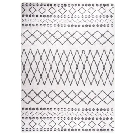 Alfombra lavable antideslizante negro y blanco 120x180 cm de , Alfombras - Ref: Foro24-337972, Precio: 35,21 €, Descuento: %