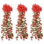 Artificial flower garlands 3 units red 85 cm by , Crowns and garlands - Ref: Foro24-359053, Price: 21,34 €, Discount: %