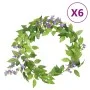 Garlands of artificial flowers 6 units purple 200 cm by , Crowns and garlands - Ref: Foro24-359072, Price: 28,31 €, Discount: %