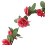 Garlands of artificial flowers 6 units red and pink 250 cm by , Crowns and garlands - Ref: Foro24-359039, Price: 13,66 €, Dis...
