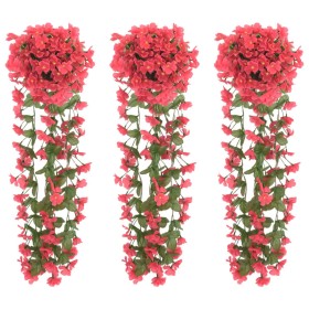 Artificial flower garlands 3 units pink 85 cm by , Crowns and garlands - Ref: Foro24-359051, Price: 13,66 €, Discount: %