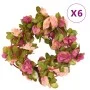Garlands of artificial flowers 6 units red and pink 250 cm by , Crowns and garlands - Ref: Foro24-359045, Price: 19,01 €, Dis...