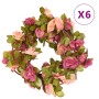 Künstliche Blumengirlanden 6 Stück rot und rosa 250 cm von , Kronen und Girlanden - Ref: Foro24-359045, Preis: 19,20 €, Rabat...