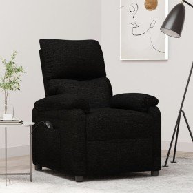 Sillón reclinable eléctrico de tela negro Sillón reclinable eléctrico de tela negro