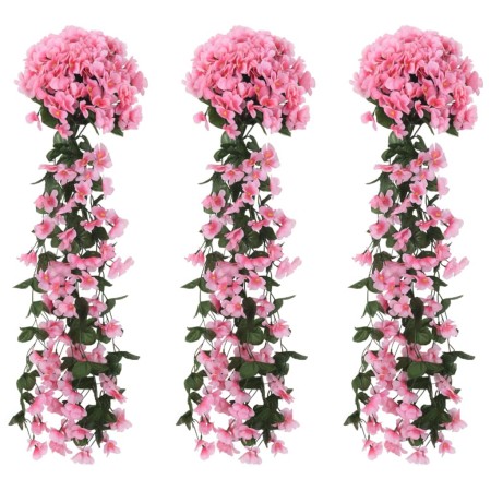 Künstliche Blumengirlanden 3 Stück rosa 85 cm von , Kronen und Girlanden - Ref: Foro24-359052, Preis: 21,73 €, Rabatt: %