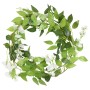 Guirnaldas de flores artificiales 6 uds blanco 200 cm