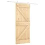 Schiebetür mit Beschlägen aus massivem Kiefernholz 80x210 cm von , Türen - Ref: Foro24-3203176, Preis: 219,31 €, Rabatt: %