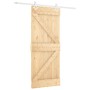 Schiebetür mit Beschlägen aus massivem Kiefernholz 80x210 cm von , Türen - Ref: Foro24-3203176, Preis: 235,53 €, Rabatt: %