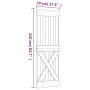 Schiebetür mit Beschlägen aus massivem Kiefernholz 80x210 cm von , Türen - Ref: Foro24-3203251, Preis: 230,28 €, Rabatt: %
