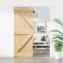 Schiebetür mit Beschlägen aus massivem Kiefernholz, 85 x 210 cm von , Türen - Ref: Foro24-3203174, Preis: 196,55 €, Rabatt: %