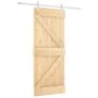 Schiebetür mit Beschlägen aus massivem Kiefernholz, 85 x 210 cm von , Türen - Ref: Foro24-3203174, Preis: 196,55 €, Rabatt: %