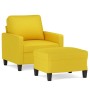 Armchair with stool light yellow fabric 60 cm by , Sofas - Ref: Foro24-3201034, Price: 183,45 €, Discount: %