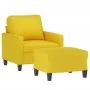Armchair with stool light yellow fabric 60 cm by , Sofas - Ref: Foro24-3201034, Price: 180,86 €, Discount: %