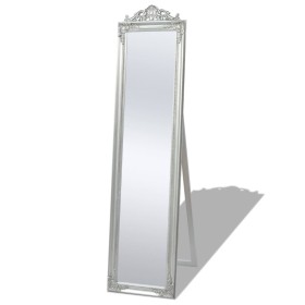 Silver baroque style standing mirror 160x40 cm by vidaXL, Mirrors - Ref: Foro24-243693, Price: 208,18 €, Discount: %
