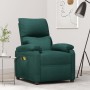 Sillón de masaje eléctrico tela verde oscuro