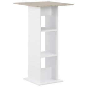 Hoher Bar-Tisch in Weiß und Grau aus Beton 60x60x110 cm. von , Küchen- und Esstische - Ref: Foro24-280208, Preis: 75,07 €, Ra...
