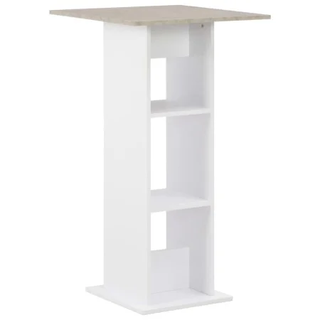Hoher Bar-Tisch in Weiß und Grau aus Beton 60x60x110 cm. von , Küchen- und Esstische - Ref: Foro24-280208, Preis: 74,25 €, Ra...
