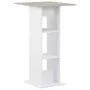 Mesa alta de bar blanco y gris hormigón 60x60x110 cm by , Kitchen and dining tables - Ref: Foro24-280208, Price: 74,25 €, Dis...