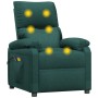 Sillón de masaje eléctrico tela verde oscuro