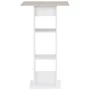 Mesa alta de bar blanco y gris hormigón 60x60x110 cm by , Kitchen and dining tables - Ref: Foro24-280208, Price: 74,25 €, Dis...