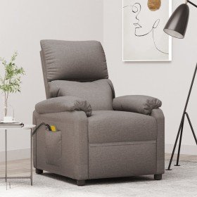 Sillón de masaje eléctrico tela gris taupé