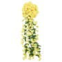Guirnaldas de flores de Navidad 3 uds amarillo 85 cm by , Crowns and garlands - Ref: Foro24-359048, Price: 17,81 €, Discount: %