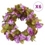 Guirnaldas de flores artificiales 6 uds morado claro 250 cm