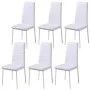 Schwarz-weißes 7-teiliges Esstischset von vidaXL, Möbelsets für Küchen und Esszimmer - Ref: Foro24-242988, Preis: 275,82 €, R...