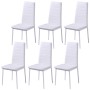 Schwarz-weißes 7-teiliges Esstischset von vidaXL, Möbelsets für Küchen und Esszimmer - Ref: Foro24-242988, Preis: 280,08 €, R...
