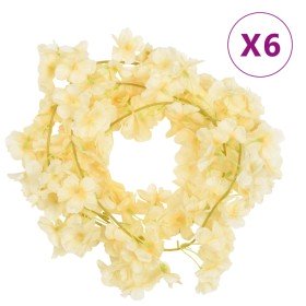 Guirnaldas de flores artificiales 6 uds champagne 180 cm