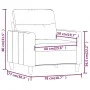 Sillón de tela color crema 60 cm by , Sofas - Ref: Foro24-359221, Price: 154,12 €, Discount: %