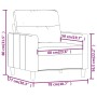 Sillón de tela color crema 60 cm de , Sofás - Ref: Foro24-359221, Precio: 156,59 €, Descuento: %