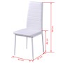 Schwarz-weißes 7-teiliges Esstischset von vidaXL, Möbelsets für Küchen und Esszimmer - Ref: Foro24-242988, Preis: 280,08 €, R...